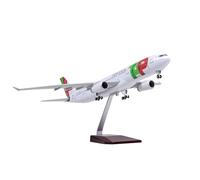 RIVPAHGQ Replica Aircraft Models 47cm Metal Die Casting Model Aircraft 1/135 Scale Portugal Airline Passenger Aircraft Model For Airbus A330 Miniature Airplane Model(NO light)