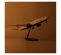 RIVPAHGQ Replica Aircraft Models 47cm Miniature Model Aircraft Replica 1:157 British Airways For Boeing 777 Scale Alloy Airplane Model For Adults Miniature Airplane Model(With light)