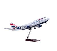 RIVPAHGQ Replica Aircraft Models 47cm Miniature Model Civil Aircraft 1:150 British Airways For Boeing 747 Scale Alloy Airplane Model For Adults Miniature Airplane Model(NO light)