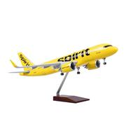 RIVPAHGQ Replica Aircraft Models 47cm Miniature Model Civil Aircraft 1:80 Spirit Airlines For Airbus A320neo Scale Alloy Airplane For Adults Miniature Airplane Model(NO light)