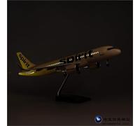 RIVPAHGQ Replica Aircraft Models 47cm Miniature Model Civil Aircraft 1:80 Spirit Airlines For Airbus A320neo Scale Alloy Airplane For Adults Miniature Airplane Model(With light)
