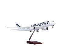 RIVPAHGQ Replica Aircraft Models 47CM Scale 1/142 Airplane Replica For Airbus A350 For Finnair Die-Cast Model Collection Aircraft Miniature Airplane Model(NO light)