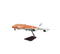 RIVPAHGQ Replica Aircraft Models 47CM Scale Airplane Model 1/160 Civil Aviation Aircraft Japan Air For ANA For Airbus A380 Plane Replica Miniature Airplane Model(Orange NO LED)