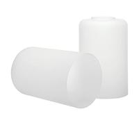 Rivqahra 2 Pack Clear Frosted Glass Lamp Shade Replacement Globes & Cover, 6-1/16" Tall, 4-1/16" Diameter, Light Fixture Cylinder Shade with 1 5/8 Inch Fitter
