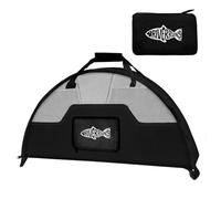 Rivruns Fishing Wader Bag with Vented Mesh, Foldable Waders Boots Changing Pad for Hiking, Camping (Charcoal Taupe)