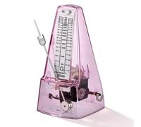 RIVVTA Mechanical Metronome, Metronome for Piano, Guitar, Bass, Violin, Drums & Other Instruments, Loud Sound and High Precision Track Beat for Beginners,Transparent Rose Red