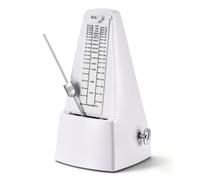 RIVVTA Mechanical Metronome, Metronome for Piano, Guitar, Bass, Violin, Drums & Other Instruments, Loud Sound and High Precision Track Beat for Beginners,White