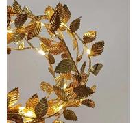 Rivweten 2/3/5M LED Gold Color Leaves String Lights for Wedding Birthday Party Decoration Home Wall Decor Outdoor Garden Artificial Plant Vine Light (5m/196.8inch)