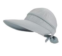 Rivweten Sun Hats for Women with UV Protection Wide Brim Sun Hat Visor Summer Beach Outdoor Foldable Womens Cap (UK, Alpha, One Size, Gray)