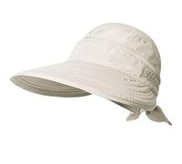 Rivweten Sun Hats for Women with UV Protection Wide Brim Sun Hat Visor Summer Beach Outdoor Foldable Womens Cap (UK, Alpha, One Size, Beige)