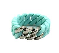 RIWAIT Double Twist Charm Energy Silicone Bracelets for Women and Men, Silicone Rubber and Stainless Steel Chain Best Fashion Gift for Any Occasion, Unisex-adult, Silicone, no gemstone