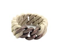 RIWAIT Double Twist Charm Energy Silicone Bracelets for Women and Men, Silicone Rubber and Stainless Steel Chain Best Fashion Gift for Any Occasion, Unisex-adult, Silicone, no gemstone