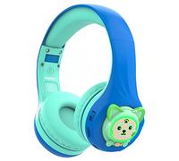 Riwbox CB-7S Cat Ear kids Bluetooth Headphones, LED Light Up Bluetooth Wireless Over Ear Headphones with Mic and Safe Volume.45H Playtime Bluetooth5.3. Control for iPad/Travel/School/Laptop/PC/TV
