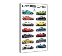 RIWEUTC PORSCHE 70th OFFICIAL 911 GT1 LE MANS WINNER 1998 SHOWROOM Canvas Poster Bedroom Decor Landscape Office Room Decor Gift 08x12inch(20x30cm)