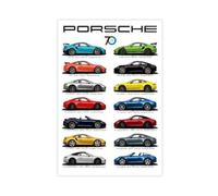 RIWEUTC PORSCHE 70th OFFICIAL 911 GT1 LE MANS WINNER 1998 SHOWROOM Canvas Poster Wall Art Decor Print Picture Paintings for Living Room Bedroom Decoration 16x24inch(40x60cm)