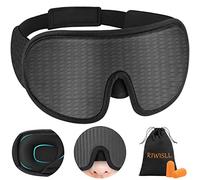 RIWISLL Sleep Mask, Super Soft 3D Contoured Cup Sleeping Mask, Upgraded 100% Blockout Light Sleep Masks for Women Men with Adjustable Strap, Comfortable Concave Molded Eye Covers for Sleeping, Gray
