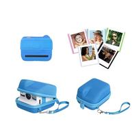 Rixavleo Camera Accessories Bundle for Polaroid Go, Magnetic Lens Cap Cover + 5-Magnetic Picture Frame + Hard EVA Protective Case, Dustproof and Shockproof Kit for Instant Camera(Blue)