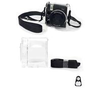 Rixavleo Clear Case Compatible with Polaroid Mini 99 Camera, Hard PC Polaroid Mini 99 Carrying Case Cover with Adjustable Shoulder Strap and Selfie Mirror, Scratch & Drop-Resistant, Lightweight