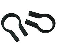 Rixen & Kaul Unisex's Oversize Handlebar Clamps 31.8 for KlickFix Luggage, Black, One Size, Pack of 2