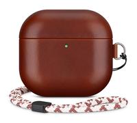 Rixeny Genuine Veg-Tanned Leather Case Cover for Apple AirPods 4 2024 | Elegant Style with Lanyard, Full-Grain Leather, Grow Dark with Patina, Compatible with MagSafe, Easy Daily Carry