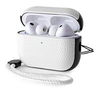 Rixeny Lizard-Grain Vegan Leather Case Cover for Apple AirPods Pro 3 2025