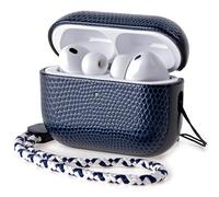 Rixeny Lizard-Grain Vegan Leather Case Cover for Apple AirPods Pro 3 2025