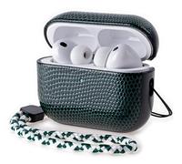 Rixeny Lizard-Grain Vegan Leather Case Cover for Apple AirPods Pro 3 2025
