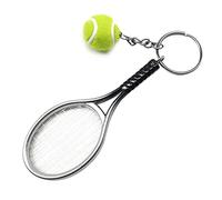 RIXERKOC Tennis Racket Keyring Zinc Alloy, Mini Size, 6 Color Options, Unisex-Kids Gift