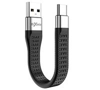 Rixmie Short USB C Cable [5.5 inch], USB A to USB C Short Cable, 10Gbps Data Transfer, 3.0 QC Fast Charging, Compatible with Samsung Galaxy S23 S22 iPhone 15 Pro/15ProMax/15/15Plus MacBook Air/Pro