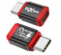 Rixmie USB C to C Data Blocker (2-Pack) 2025 New | 100% Elimination of Data Transfer Possibilities, Only for Charge, Protect Against Juice-Jacking, Refuse Hacking Support up to 240W PD Charging