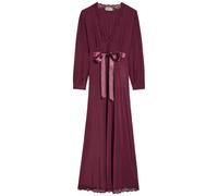 Rixo Adaline Lace-trim Silk-chiffon Midi Dress - Maroon - 10 (UK10 / S)
