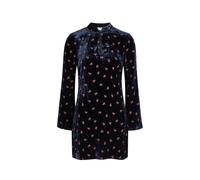 Rixo Calla Floral-embroidered Velvet Mini Dress - Navy - 10 (UK10 / S)