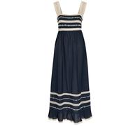 Rixo Malie Lace-trim Cotton-blend Midi Dress - Navy - 6 (UK6 / Xxs)