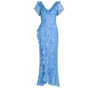 Rixo Meadow Devoré Silk-blend Maxi Dress - Blue - 12 (UK12 / M)