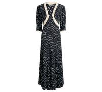 RIXO Women's Amina Dress Layla Dot Navy