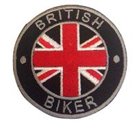Rixom Leather British Biker Union Flag GB Embroidered Badge Patch Iron on Sew on