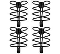 Rixotix 2 Pairs No Tie Elastic Shoe Laces, Adjustable Round Tieless Shoelaces for Kids and Adults, Easy, Lazy, Stretchy, and Magic Laces for Trainers with Strong Lock and Speed Shoestrings