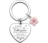 Rixotix Goodbye Keyring for Colleagues: Perfect Retirement or Farewell Gift for Co-Workers, Friends(COLOR:Silver)