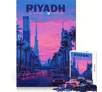 Riyadh Aesthetic City 1000 Piece Jigsaws for Teenagers Puzzle Boost Memory Quiet Calm Premium Cut Heartfelt Gift (38x26cm)