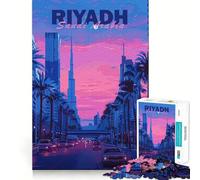Riyadh Aesthetic City Jigsaw Puzzles for Adults1000 Piece Mind Skill Group Joy Quality Edge Art Collection Piece (38x52cm)