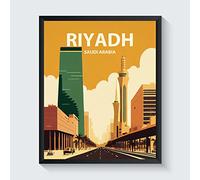 Riyadh Art Print Poster, Saudi Arabia Wall Art Painting Decor, Middel East Art Home Decor Artwork For Bedroom Living Room Bathroom Decor (Riyadh, Saudi Arabia, 11x14 inches (Unframed))