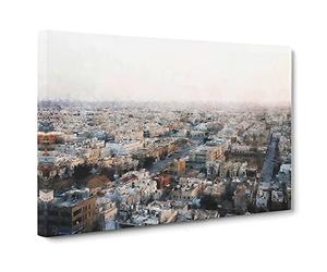 Riyadh Skyline In Saudi Arabia Canvas Print | Gallery Wrapped 30mm Frame Wall Art | 20x14 inches | Ready to Hang | Modern Cityscape Picture | Living Room Bedroom Lounge Office
