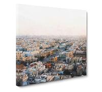Riyadh Skyline In Saudi Arabia Canvas Print | Gallery Wrapped 30mm Frame Wall Art | 20x20 inches | Ready to Hang | Modern Cityscape Picture | Living Room Bedroom Lounge Office
