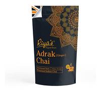 Riya's Adrak (Ginger) Chai Powder 200g - Premixed Indian Tea, Sweetened Taste, Just Add Hot Water. Makes 10 Cups.