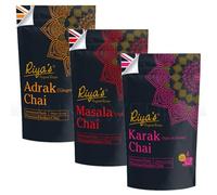 Riya's Instant Karak Chai & Masala Tea Powder, 3-in-1 Spiced Premix