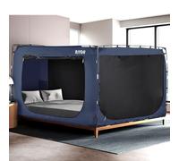 RIYDH Bed Canopy King Size Tents for Adults and Kids - Portable Dream Tent with 3 Doors, Breathable, Big Space, 70% Blackout