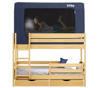 RIYDH Bed Tent Bunk Twin Bed Canopy Tents - Portable Dream Tent for Kids and Adult Indoor Sleeping Tents 80% Blackout with 3 Doors Breathable Big Space Tents