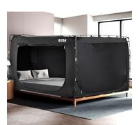 RIYDH Bed Tent King Bed Canopy Tents for Adult - Portable Dream Tent Indoor Sleeping Tents 70% Blackout with 3 Doors Breathable Private Space Tents