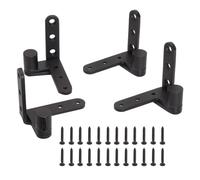 Riyhch 4 Pack Black Door Pivot Hinges Heavy Duty, 270 Degree Rotating Pivot Hinge, for Max 176lbs, for Wood Door, Cupboard/Swinging/Cafe/Saloon Door, Fence Gate Hinge, 201 Stainless Steel Pivot Hinge