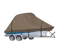 RIYIFER Pro Boat Cover, Heavy-Duty 600d T Top Hard Top Boat Covers Fits V Shape Yacht Waterproof Oxford Cloth Shade Tarps Suitable for all Seasons,Grey,23~25FT: 780 * 330 * 234CM